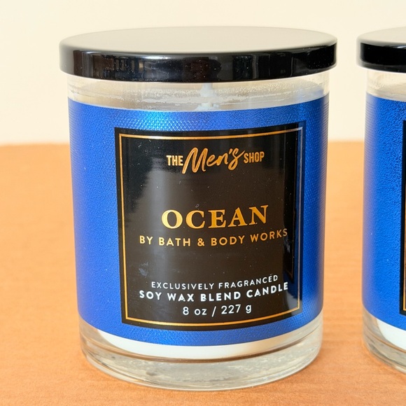 2 X Bath & Body Works Ocean Soy Wax Blend Single Wick Candle 8 oz - Picture 2 of 11
